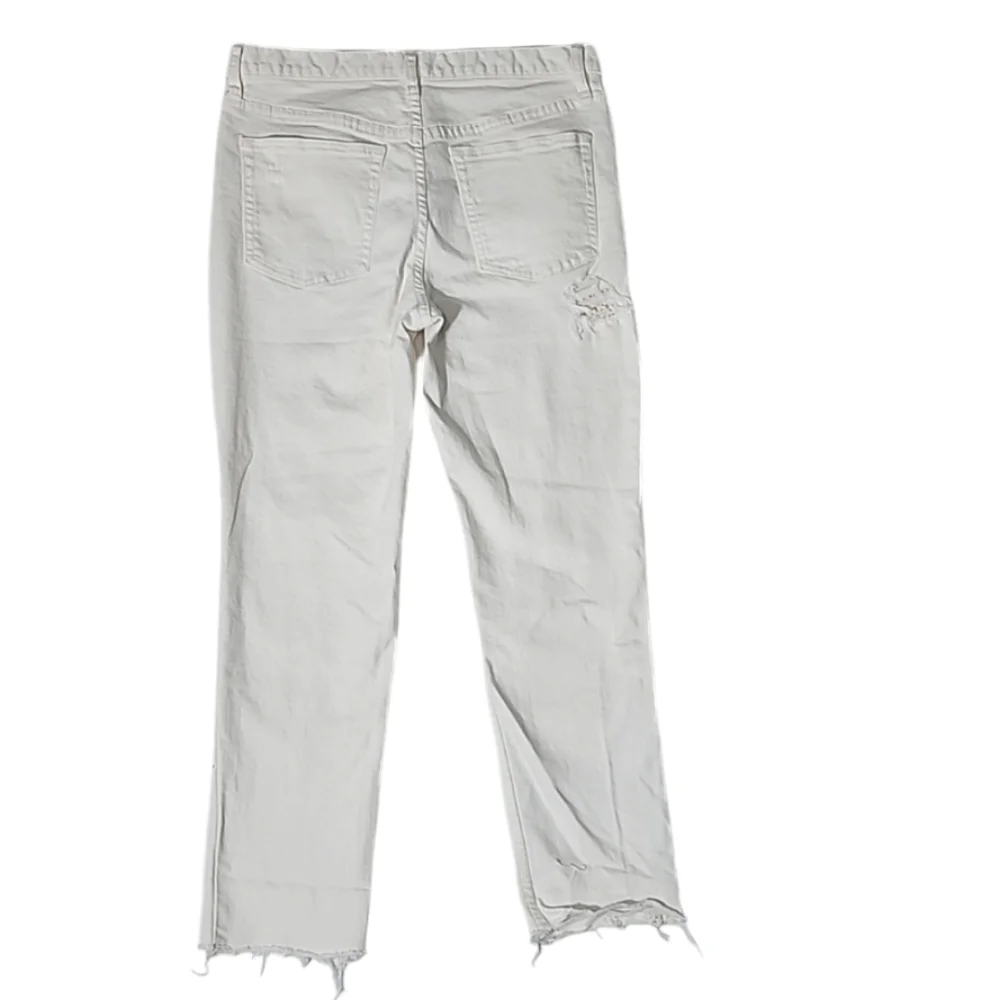 Free People Size Womens Sz 30 Knees Skinny White Jeans 61855-16515125 DISTRESSED